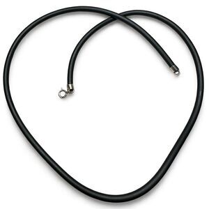 18” Black Cord Necklace - Minimalist | Unisex | 925 Silver Clasp | Penda…